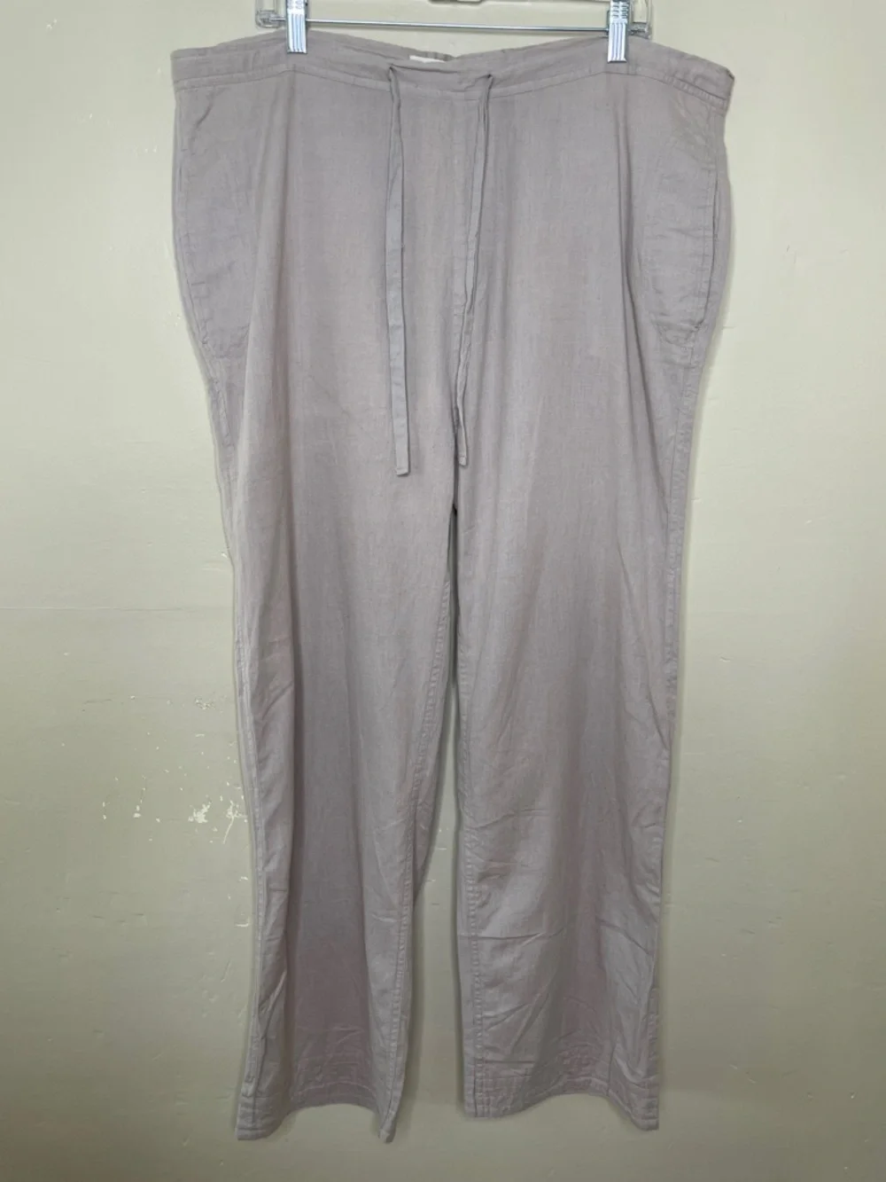 SURFMENTALITY Men’s Khaki Linen Drawstring Coastal Pants XL (Read Description)